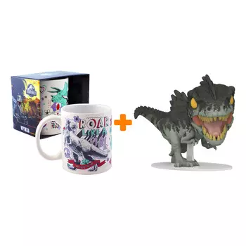 Набор Мир Юрского периода фигурка Giganotosaurus + кружка Хиппи