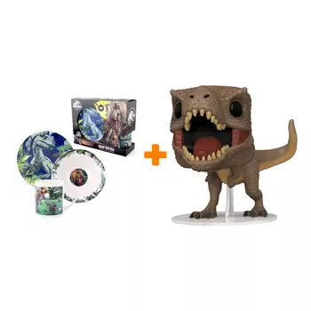 Набор Мир Юрского периода набор посуды Велоцираптор Блю + фигурка T-Rex