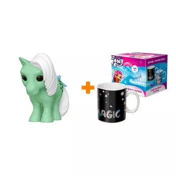 Набор My Little Pony фигурка Minty + термо-кружка Новое поколение голубая