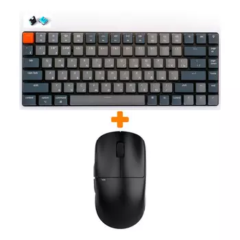 Набор Мышь Pulsar X2 Wireless Black + Клавиатура Keychron K3, White LED Blue Switch