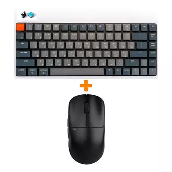 Набор Мышь Pulsar X2 Wireless Mini Black + Клавиатура Keychron K3, White LED Blue Switch
