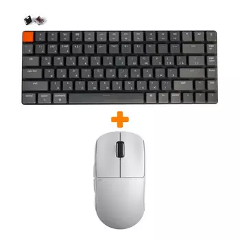 Набор Мышь Pulsar X2 Wireless White + Клавиатура Keychron K3, RGB Brown Switch