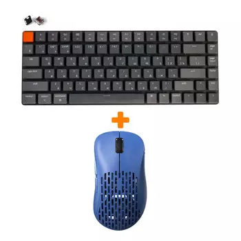 Набор Мышь Pulsar Xlite Wireless V2 Competition Blue + Клавиатура Keychron K3, RGB Brown Switch