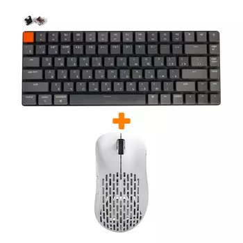 Набор Мышь Xlite Wireless V2 Competition White + Клавиатура Keychron K3, RGB Brown Switch