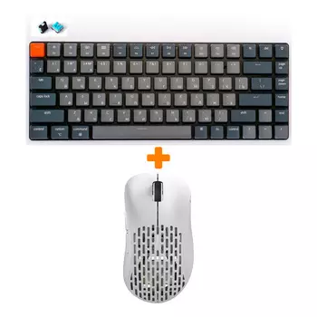 Набор Мышь Xlite Wireless V2 Competition White + Клавиатура Keychron K3, White LED Blue Switch
