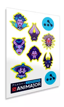 Набор наклеек Animajor Dota 2 Series 2