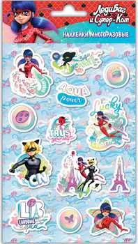 Набор наклеек Леди Баг и Супер-Кот Дизайн 2 Вспененные