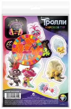 Набор наклеек + магнит Тролли Мировой тур Декоративные А6 №5