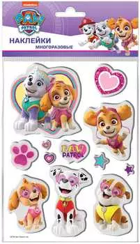 Набор наклеек Щенячий патруль Дизайн 4 Гелевые
