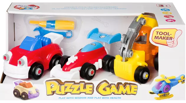 Набор пластмассовых деталей для сборки авто, гоночного кара, экскаватора (Union Vision: 555-9)