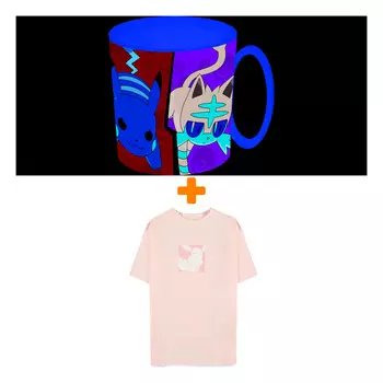 Набор Pokemon футболка Eeveelutions женская белая S + кружка для СВЧ