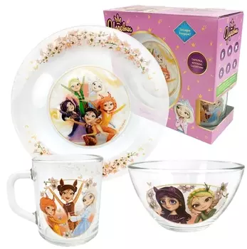 Набор посуды Царевны: Карнавал спец-серия (3 предмета / стекло)