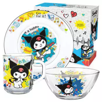 Набор посуды Куроми: Граффити – Специальная серия (3 предмета / стекло) (311012)