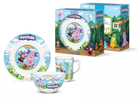 Набор посуды Лунтик: Радуга