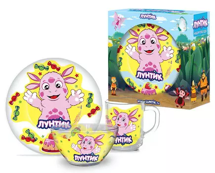 Набор посуды Лунтик: Жёлтый