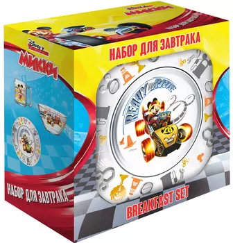 Набор посуды Микки гонщик