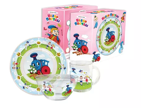 Набор посуды Паровозик из Ромашково