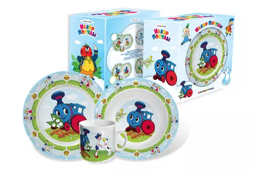 Набор посуды Паровозик из Ромашково