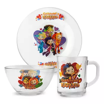 Набор посуды Сказочный патруль: Сердечки