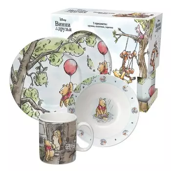 Набор посуды Винни-Пух: На воздушном шаре фарфор