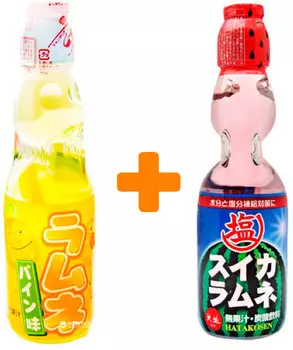 Набор Ramune японский лимонад (ананас, арбуз)