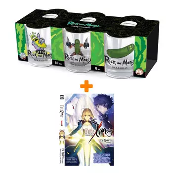 Набор Ранобэ Судьба/Истоки. Том 1. + Набор рюмок Rick And Morty 50мл 6-Pack