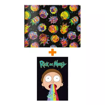 Набор Rick And Morty блокнот Морти Смит + кардхолдер чёрный