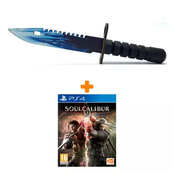 Набор SoulCalibur VI [PS4, русские субтитры] + Оружие игровое штык-нож М9 Байонет 2 Драгон Гласс деревянный