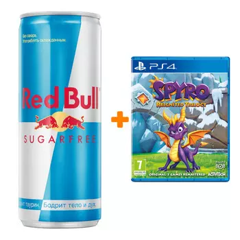 Набор Spyro Reignited Trilogy [PS4, английская версия] + Напиток энергетический Red Bull Без сахара 250мл