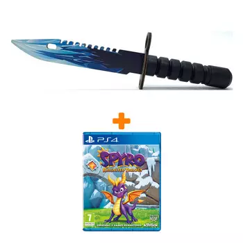 Набор Spyro Reignited Trilogy [PS4, английская версия] + Оружие игровое штык-нож М9 Байонет 2 Драгон Гласс деревянный