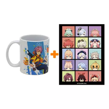 Набор Стикерпак Genshin #9 + кружка СТМ Аниме