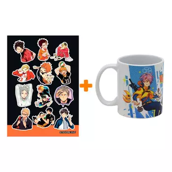 Набор Стикерпак Haikyuu!! + кружка СТМ Аниме