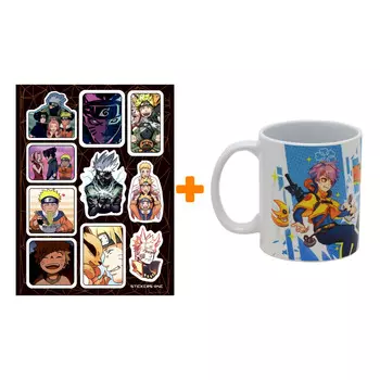 Набор Стикерпак Naruto + кружка СТМ Аниме