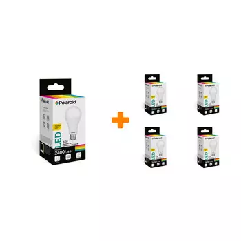 Набор светодиодных лампочек Polaroid 220V A110 28W 3000K E27 2400lm, 5шт