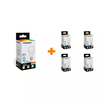 Набор светодиодных лампочек Polaroid 220V A80 16W 6500K E27 1800lm, 5шт