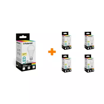 Набор светодиодных лампочек Polaroid 220V A95 22W 4000K E27 2000lm, 5шт