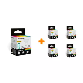 Набор светодиодных лампочек Polaroid 220V GU10 5W 3000K GU10 400lm, 5шт