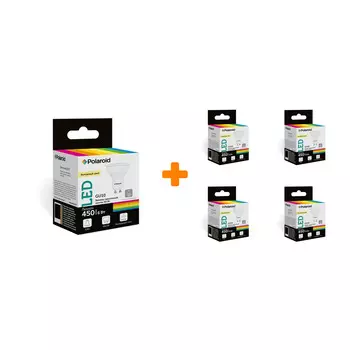 Набор светодиодных лампочек Polaroid 220V GU10 6W 4000K GU10 450lm, 5шт