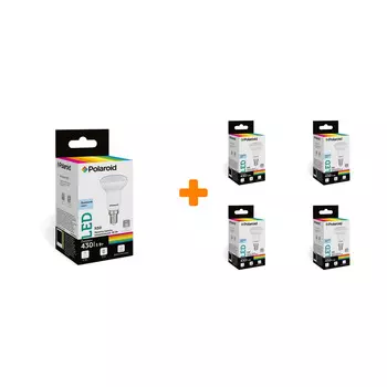 Набор светодиодных лампочек Polaroid 220V R50 5W 6500K E14 430lm, 5шт
