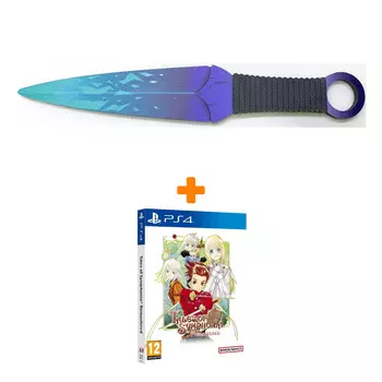Набор Tales of Symphonia Remastered. Chosen Edition [PS4, русские субтитры] + Оружие игровое нож Кунай 2 Холодное пламя деревянный