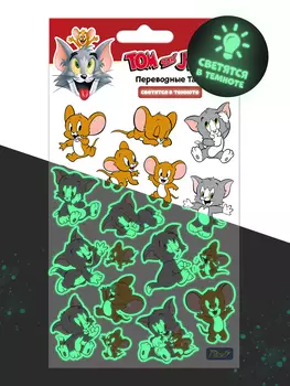 Набор татуировок переводных Том и Джерри 1 – светящиеся (110х200)