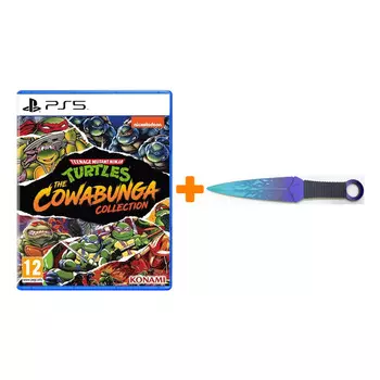 Набор Teenage Mutant Ninja Turtles: Cowabunga Collection [PS5, английская версия] + Оружие игровое нож Кунай 2 Холодное пламя деревянный