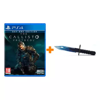 Набор The Callisto Protocol. Day One Edition [PS4, русские субтитры] + Оружие игровое штык-нож М9 Байонет 2 Драгон Гласс деревянный