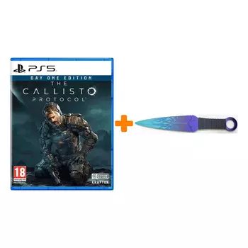Набор The Callisto Protocol. Day One Edition [PS5, русские субтитры] + Оружие игровое нож Кунай 2 Холодное пламя деревянный