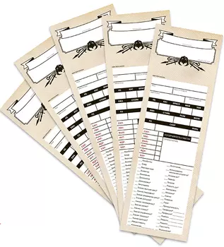 Набор трекеров персонажей Pathfinder (5 штук в наборе)