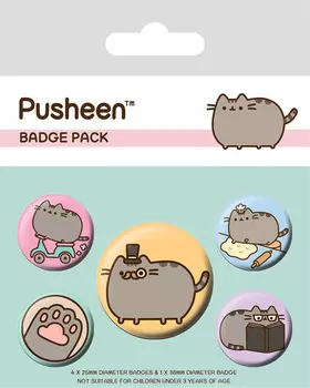 Набор значков Pusheen: Fancy