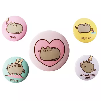 Набор значков Pusheen: Nah (5 шт.)