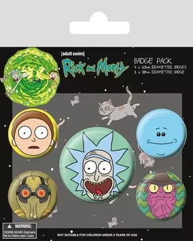 Набор значков Rick And Morty: Heads