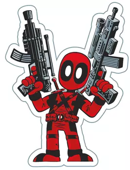 Наклейка-патч для одежды Дедпул 3