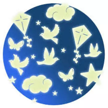 Наклейки на стену Птицы Светящиеся в темноте